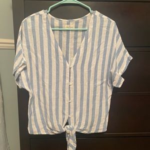 Blue & white striped shirt